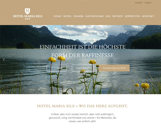 Read more about the article Website für Hotel Maria Sils