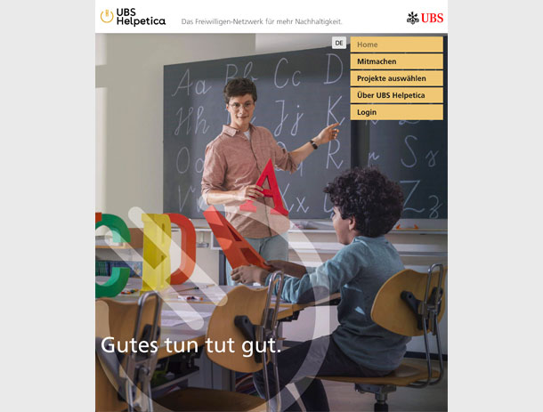 Read more about the article Microsite für UBS Helpetica